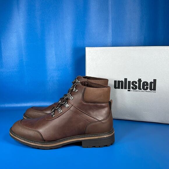 Unlisted Men\'s Bainx Hiker Boots - Dark Brown - 9.5 - New in box